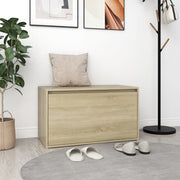 entrébænk 80x40x45 cm konstrueret træ sonoma-eg