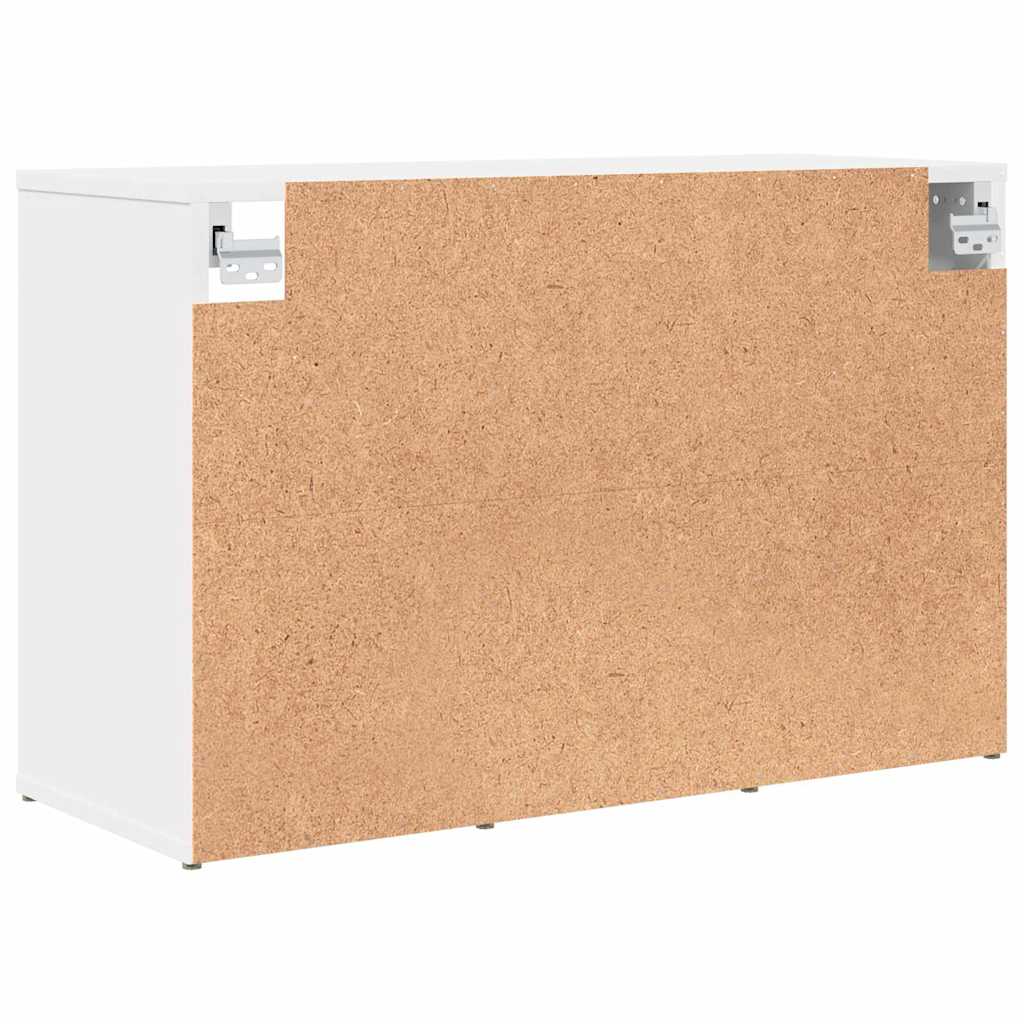 Sko skab med hylde Hvid 77,5 x 30 x 51 cm Konstrueret træ