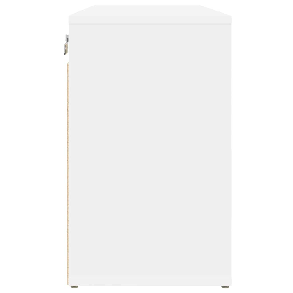 Sko skab med hylde Hvid 77,5 x 30 x 51 cm Konstrueret træ