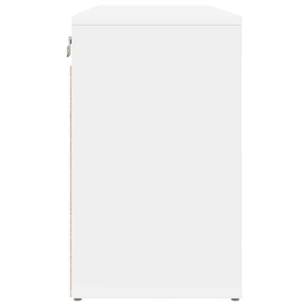 Sko skab med hylde Hvid 77,5 x 30 x 51 cm Konstrueret træ