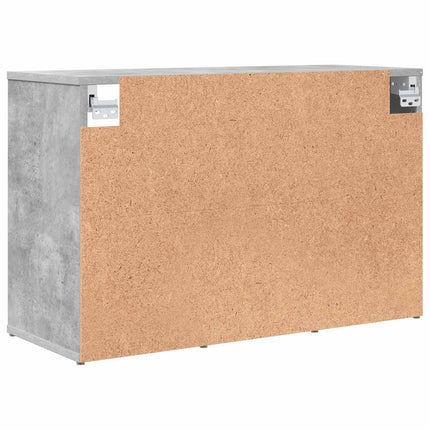 Sko skab med hylde Betongrå 77,5 x 30 x 51 cm Konstrueret træ