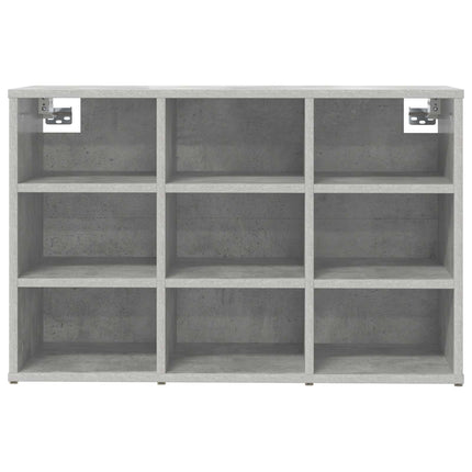 Sko skab med hylde Betongrå 77,5 x 30 x 51 cm Konstrueret træ
