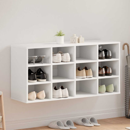 Sko skab med hylde Hvid 103 x 30 x 51 cm Konstrueret træ
