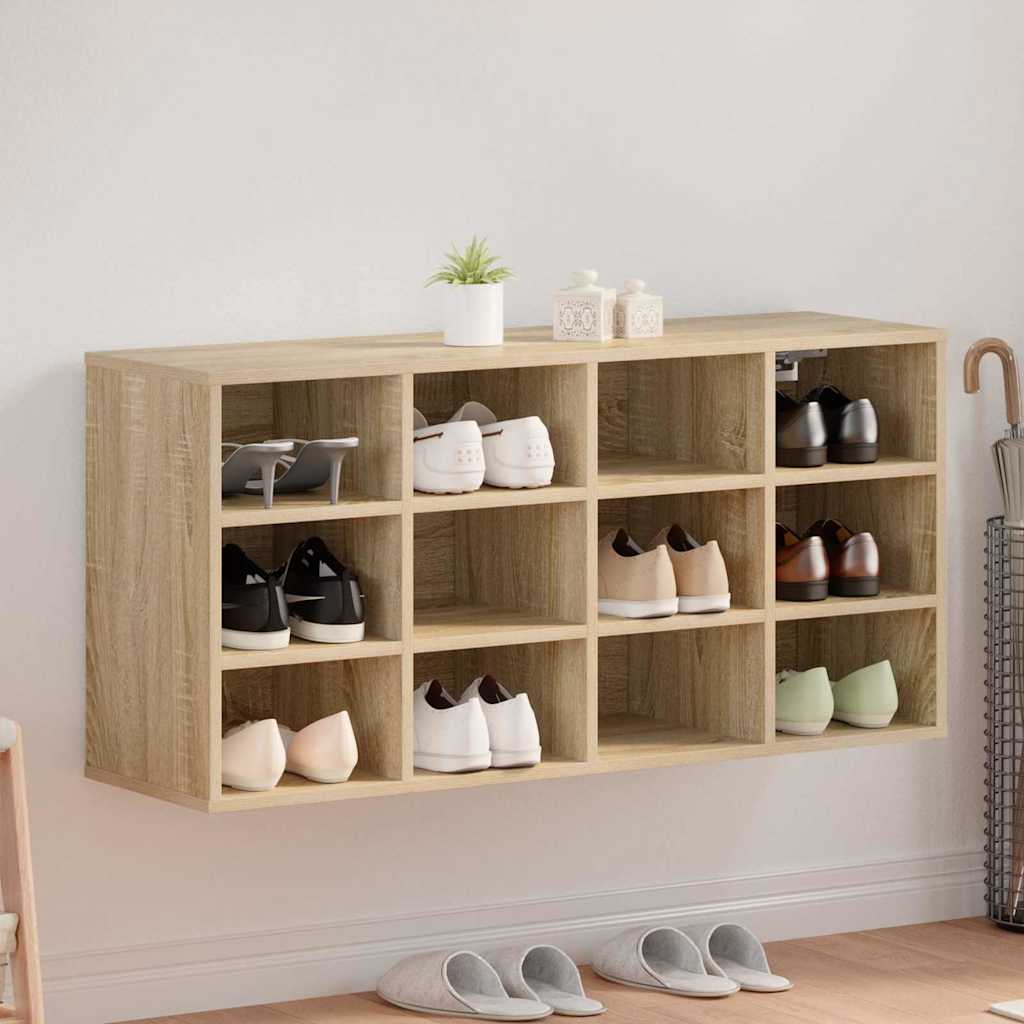 Sko skab med hylde Sonoma-eg 103 x 30 x 51 cm Konstrueret træ
