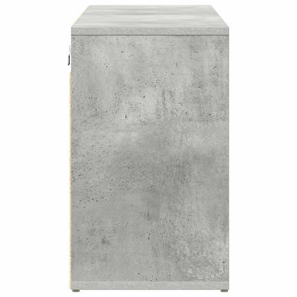 Sko skab med hylde Betongrå 103 x 30 x 51 cm Konstrueret træ