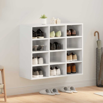 Sko skab med hylde Hvid 77,5 x 30 x 67 cm Konstrueret træ