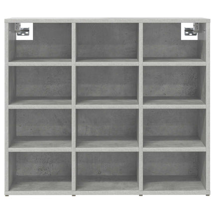 Sko skab med hylde Betongrå 77,5 x 30 x 67 cm Konstrueret træ