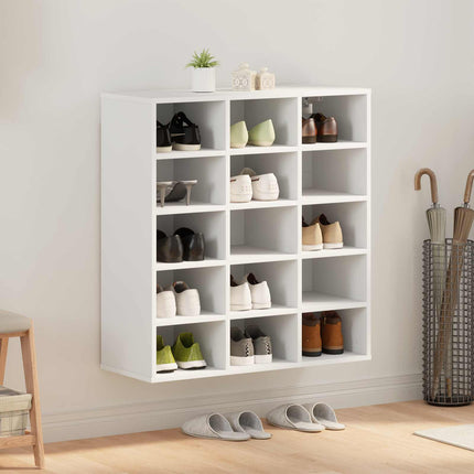 Sko skab 77,5 x 30 x 83,5 cm Konstrueret træ Hvid