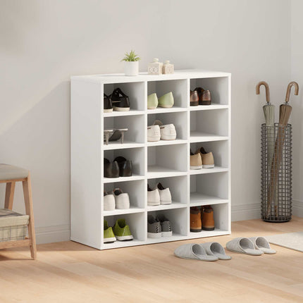 Sko skab 77,5 x 30 x 83,5 cm Konstrueret træ Hvid