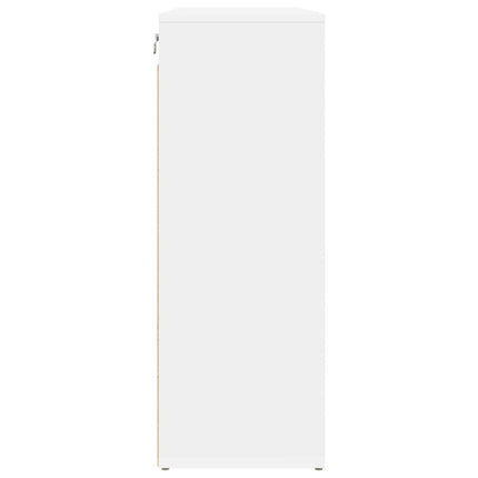 Sko skab 77,5 x 30 x 83,5 cm Konstrueret træ Hvid