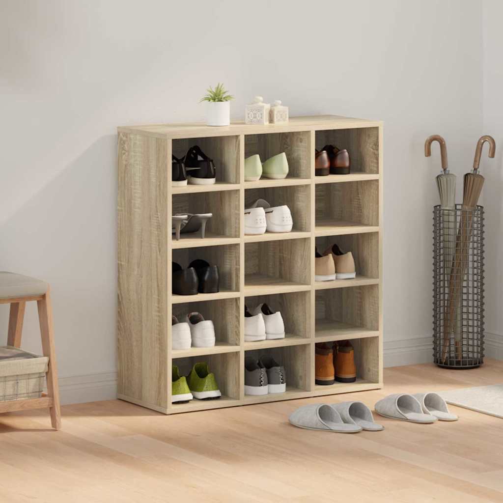 Sko skab Sonoma-eg 77,5 x 30 x 83,5 cm Konstrueret træ