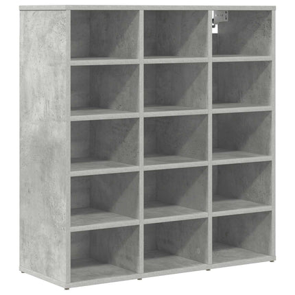 Sko skab med hylde Betongrå 77,5 x 30 x 83,5 cm Konstrueret træ