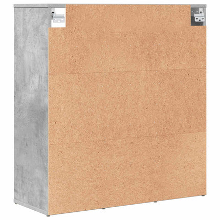 Sko skab med hylde Betongrå 77,5 x 30 x 83,5 cm Konstrueret træ