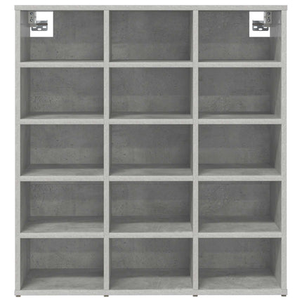 Sko skab med hylde Betongrå 77,5 x 30 x 83,5 cm Konstrueret træ