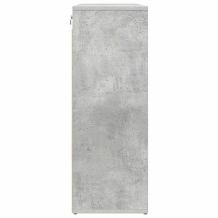 Sko skab med hylde Betongrå 77,5 x 30 x 83,5 cm Konstrueret træ