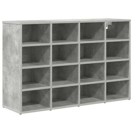 Sko skab med hylde Betongrå 103 x 30 x 67 cm Konstrueret træ