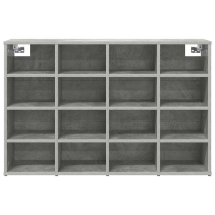 Sko skab med hylde Betongrå 103 x 30 x 67 cm Konstrueret træ