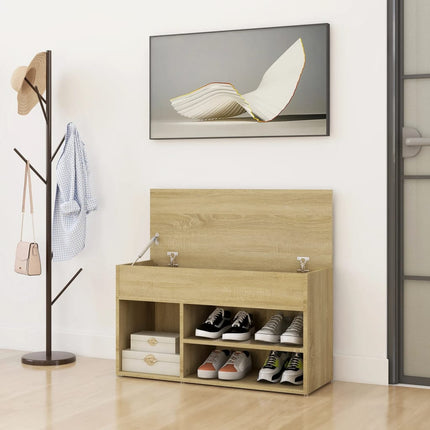 skoreol 80x30x45 cm konstrueret træ sonoma-eg