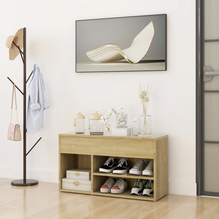 skoreol 80x30x45 cm konstrueret træ sonoma-eg