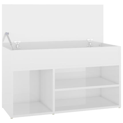 skoreol 80x30x45 cm konstrueret træ hvid højglans
