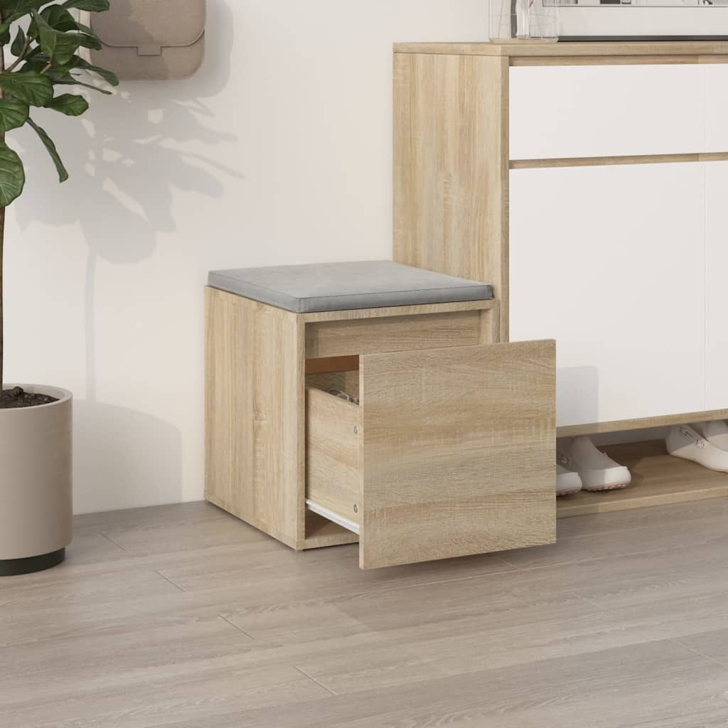 opbevaringsskab 40,5x40x40 cm konstrueret træ sonoma-eg