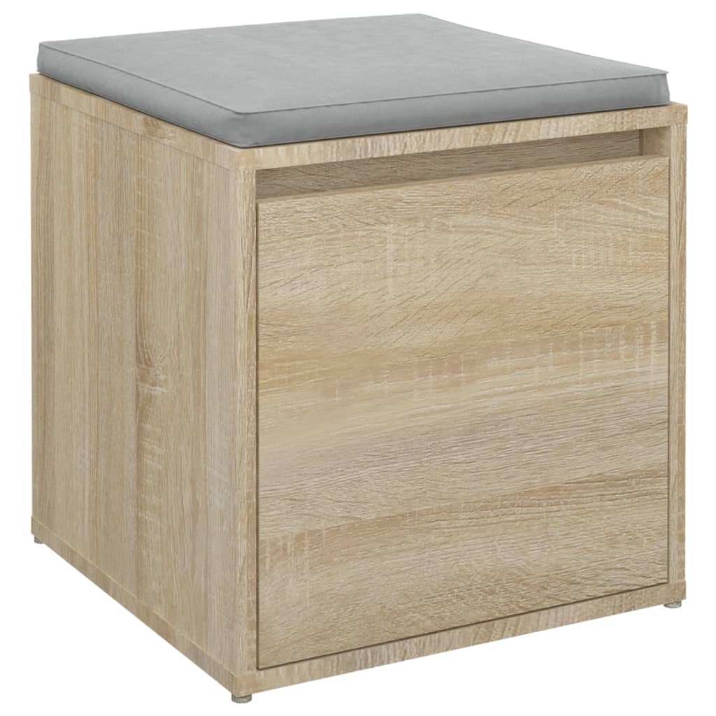 opbevaringsskab 40,5x40x40 cm konstrueret træ sonoma-eg
