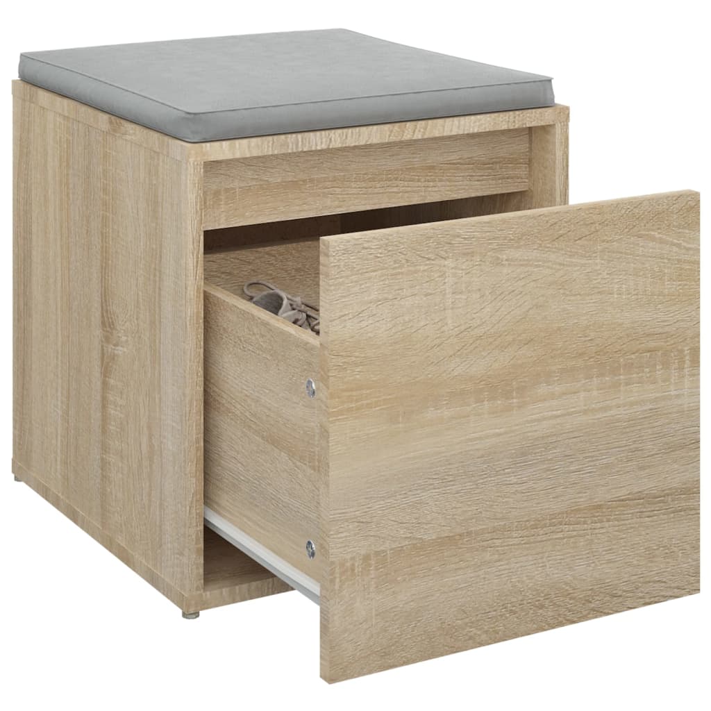 opbevaringsskab 40,5x40x40 cm konstrueret træ sonoma-eg