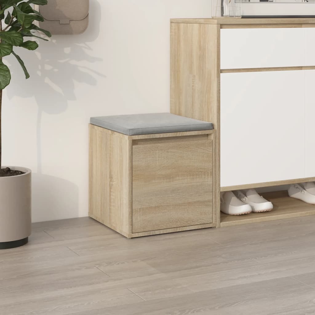 opbevaringsskab 40,5x40x40 cm konstrueret træ sonoma-eg