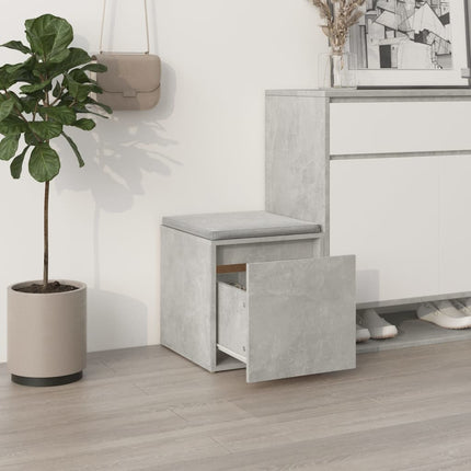 opbevaringsskab 40,5x40x40 cm konstrueret træ betongrå