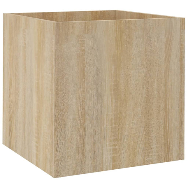 plantekasse 40x40x40 cm konstrueret træ sonoma-eg