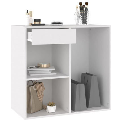badeværelsesskab 80x40x75 cm konstrueret træ hvid