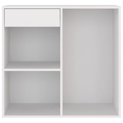 badeværelsesskab 80x40x75 cm konstrueret træ hvid