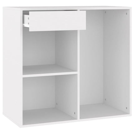 badeværelsesskab 80x40x75 cm konstrueret træ hvid