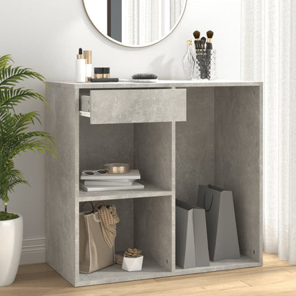 badeværelsesskab 80x40x75 cm konstrueret træ betongrå