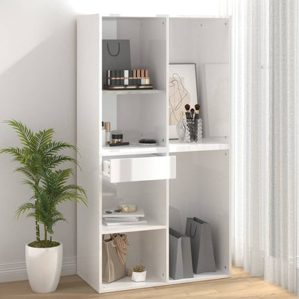 badeværelsesskab 80x40x75 cm konstrueret træ hvid højglans