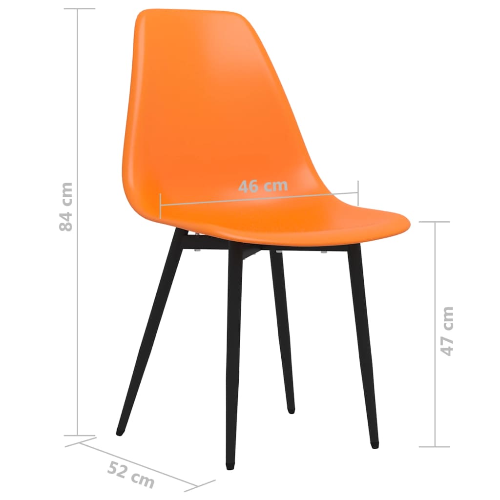 spisebordsstole 4 stk. PP orange