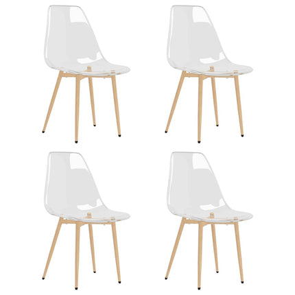 spisebordsstole 4 stk. PET transparent
