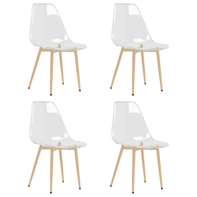 spisebordsstole 4 stk. PET transparent
