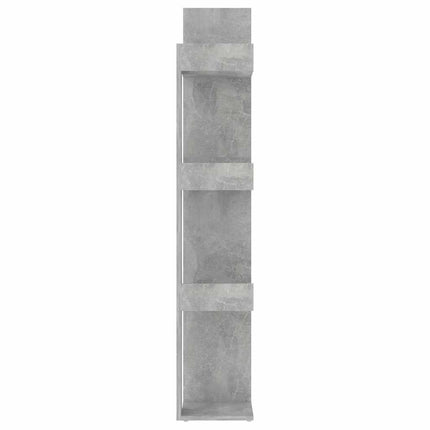 bogreol 86x25,5x140 cm konstrueret træ betongrå