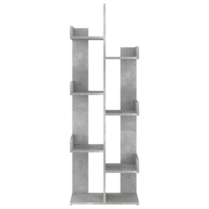 bogreol 48x25,5x140 cm konstrueret træ betongrå