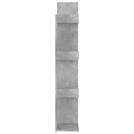 bogreol 48x25,5x140 cm konstrueret træ betongrå