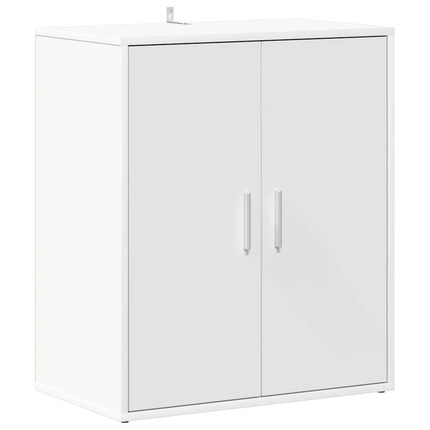 skoskab 60x35x70 cm konstrueret træ hvid