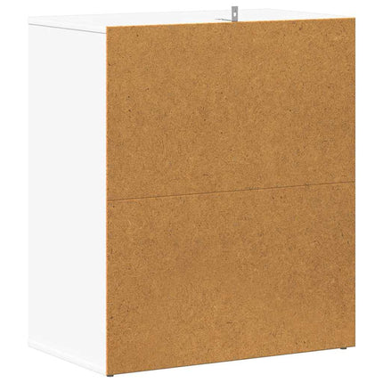skoskab 60x35x70 cm konstrueret træ hvid