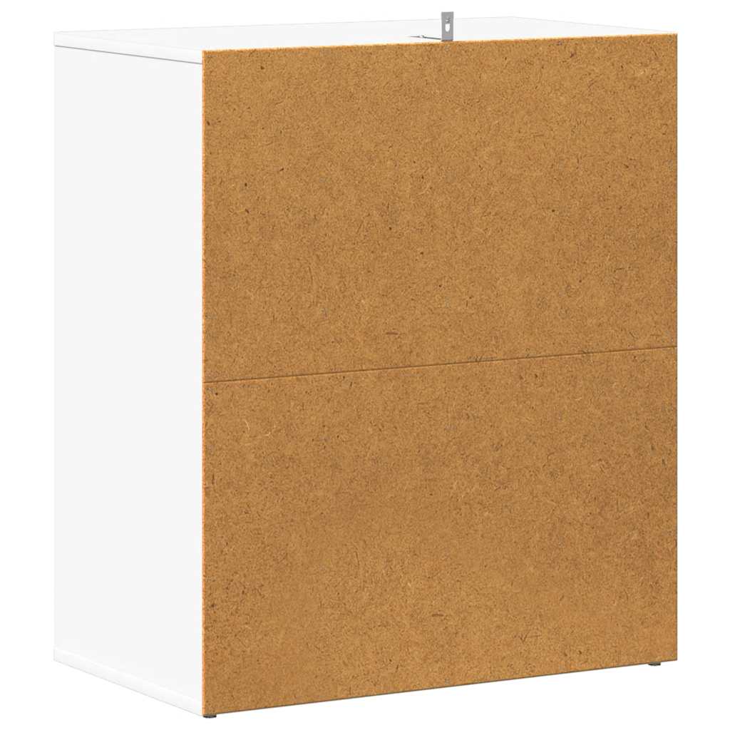 skoskab 60x35x70 cm konstrueret træ hvid