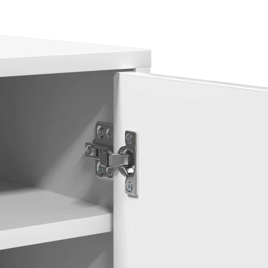 skoskab 60x35x70 cm konstrueret træ hvid