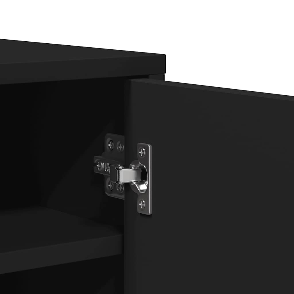 skoskab 60x35x70 cm konstrueret træ sort