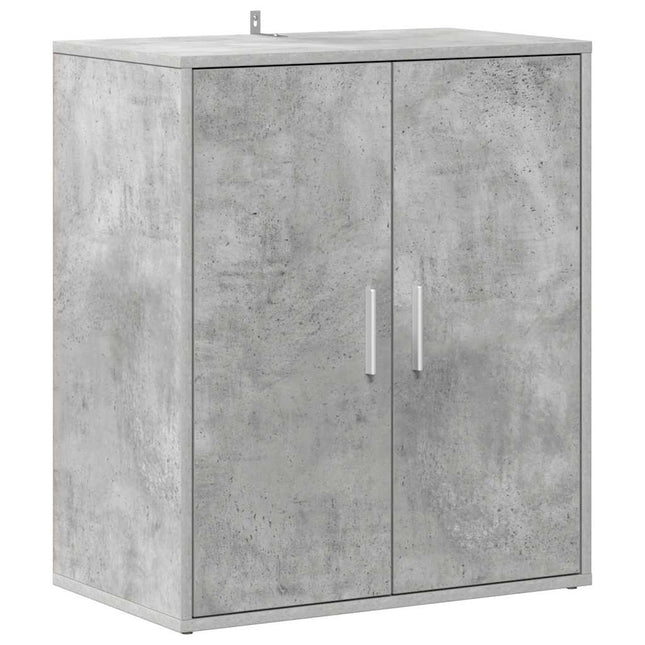 skoskab 60x35x70 cm konstrueret træ betongrå