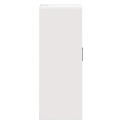 skoskab 60x35x92 cm konstrueret træ hvid