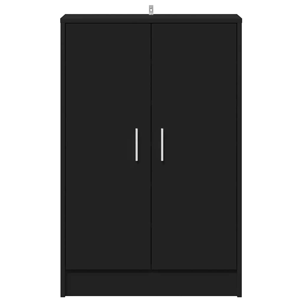 skoskab 60x35x92 cm konstrueret træ sort