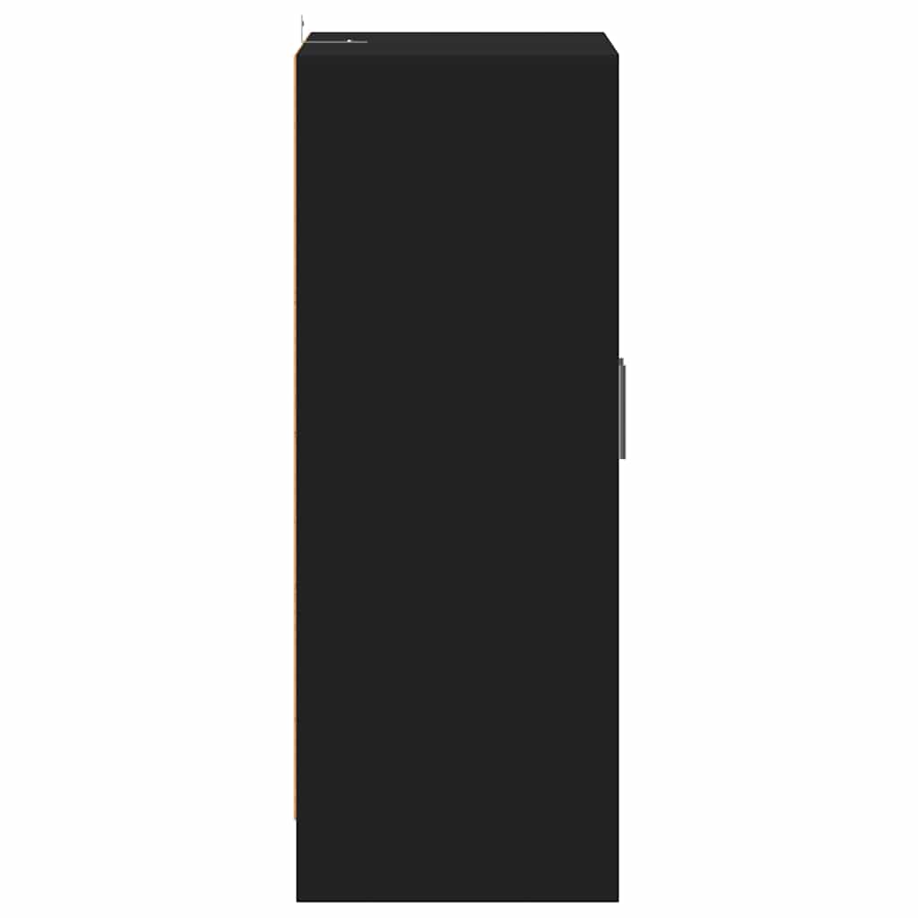 skoskab 60x35x92 cm konstrueret træ sort